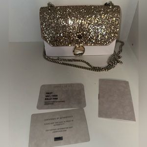 Jimmy Choo Ballet Pink Glitter Crossbody Bag